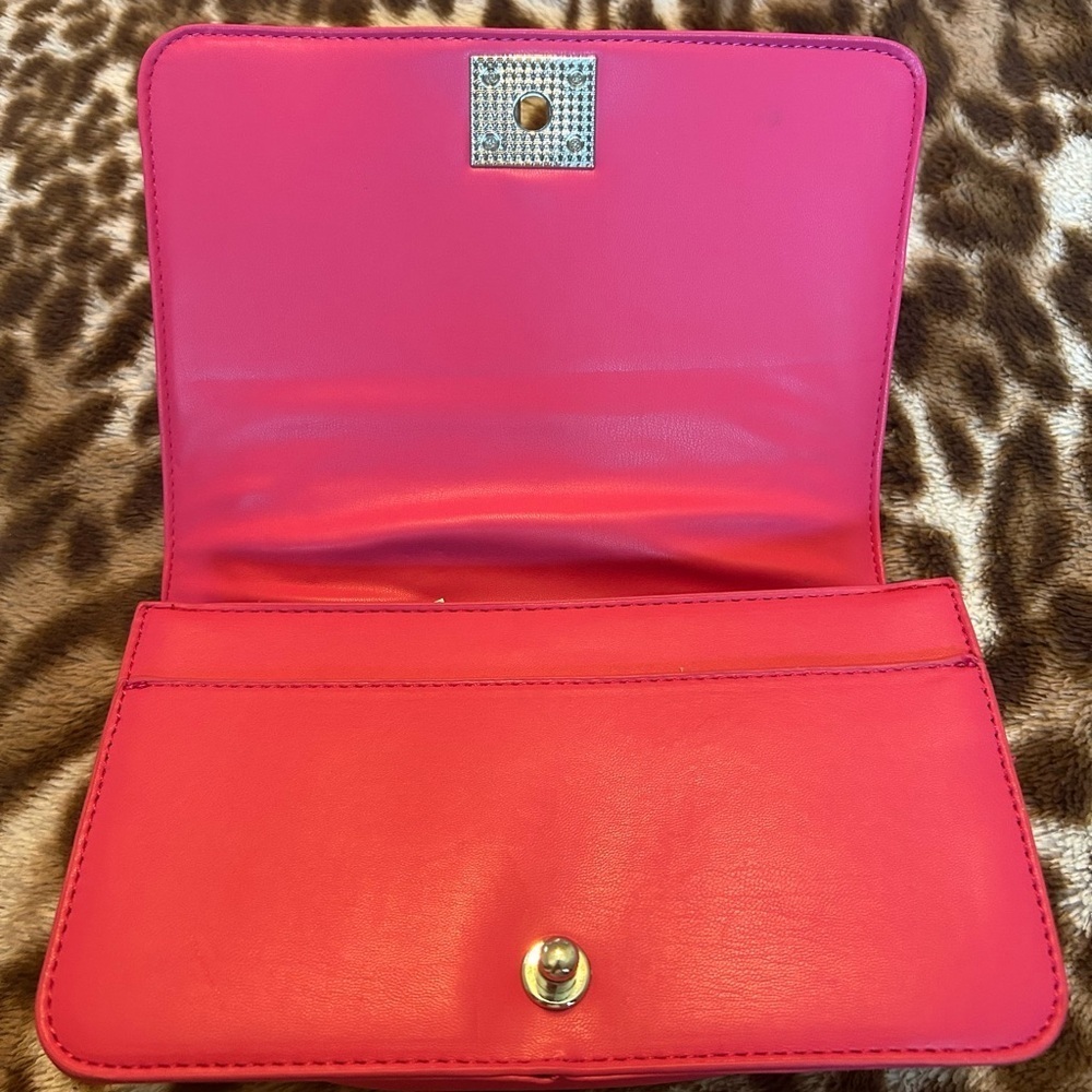 Hot Pink Badgley Mischka Quilted Crossbody Bag - Picture 9 of 14